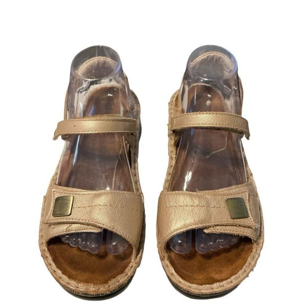 NAOT PAPAYA CHAMPAGNE LEATHER SLINGBACK SANDALS WOMEN'S‎ SIZE 39US 9 Leather